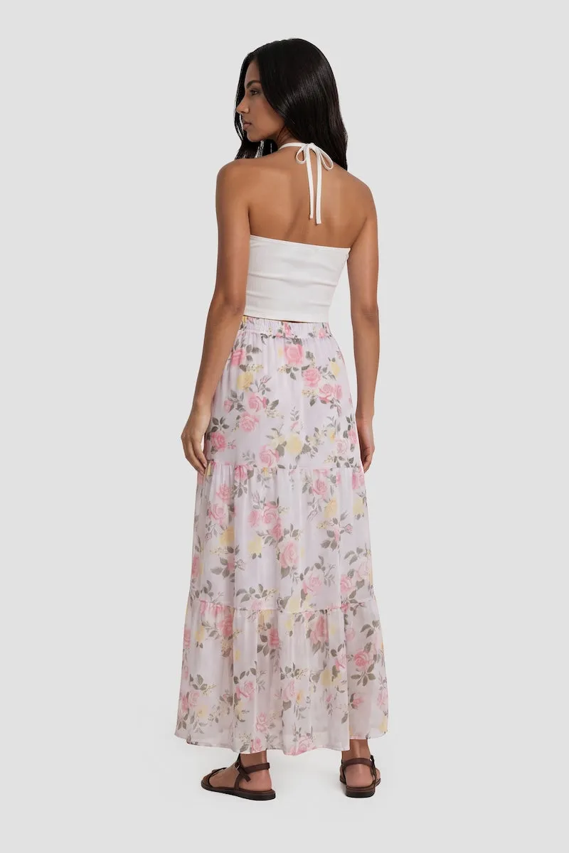 Flower Print Maxi Skirt - Pink sold by Fairweather product image thumbnail 2
