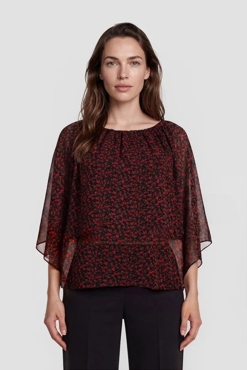Boat Neck Flutter Shirt - Red sold by Fairweather