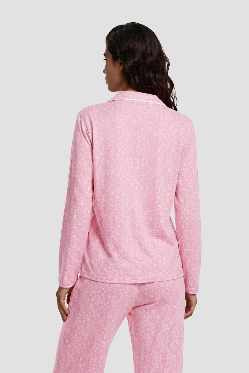Long Sleeve Button Down Pajama Top - Pink sold by Fairweather product image thumbnail 2