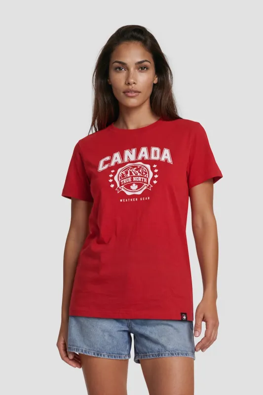Short Sleeve Printed Tee - Red made by Fairweather