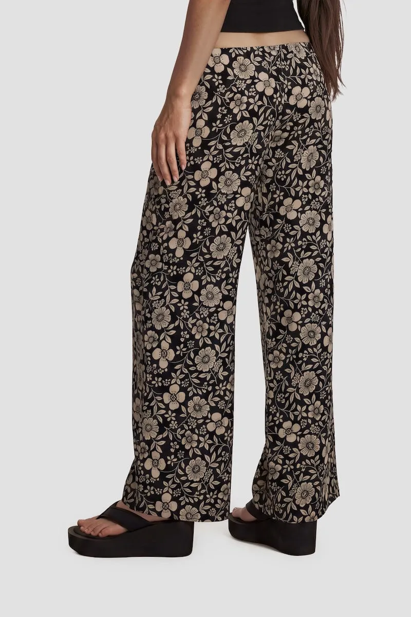 Flower Print Flowy Pants - Black sold by Fairweather product image thumbnail 2