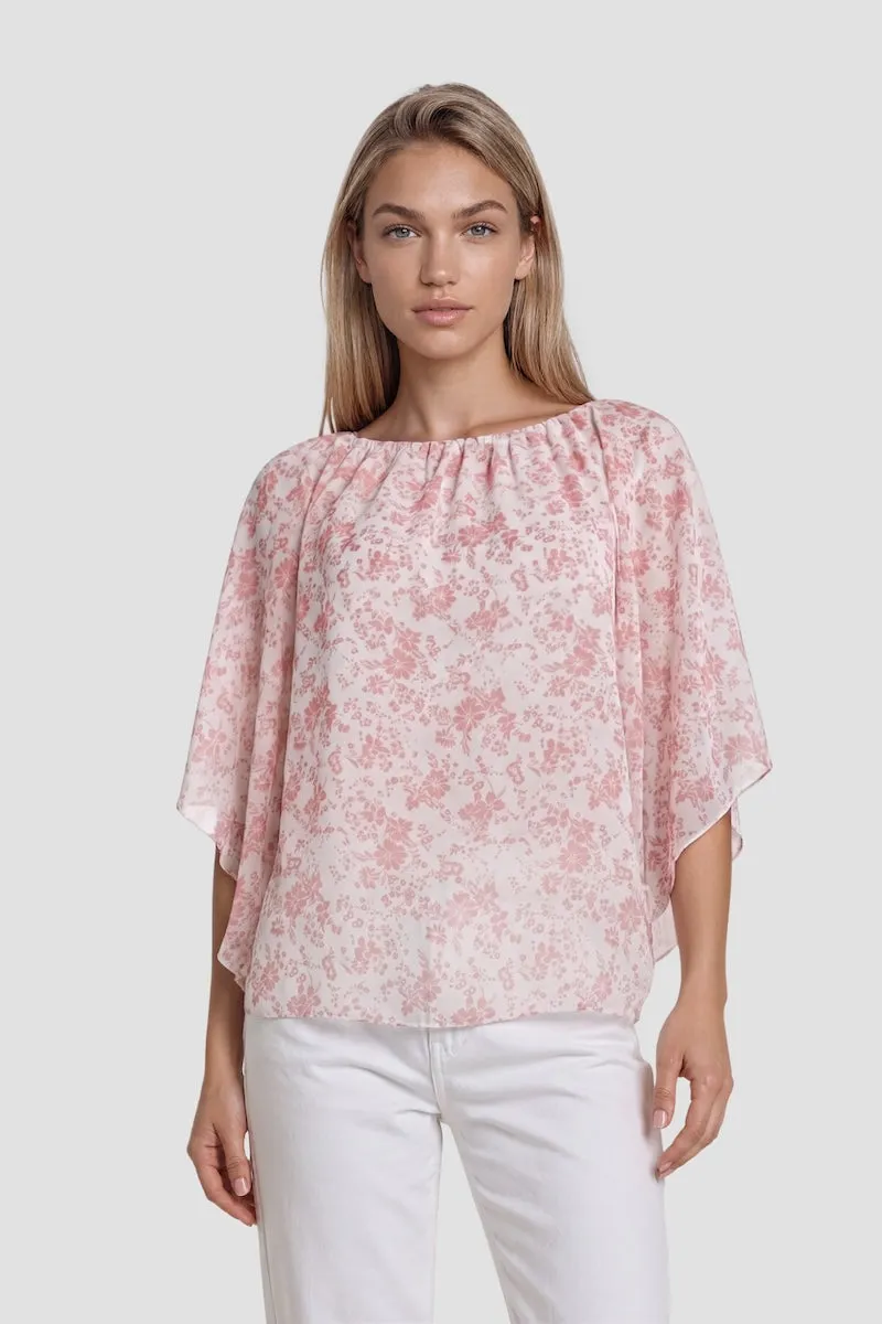 Boat Neck Flutter Shirt - Pink sold by Fairweather