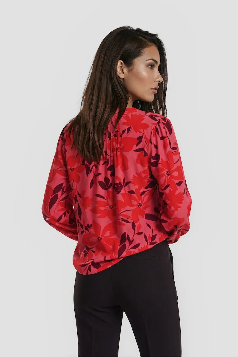Long Sleeve V-Neck Shirt - Red sold by Fairweather product image thumbnail 2