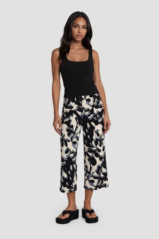 Foldover Flowy Capris - Multi made by Fairweather