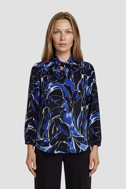 Long Sleeve Bow Tie Shirt - Navy made by Fairweather