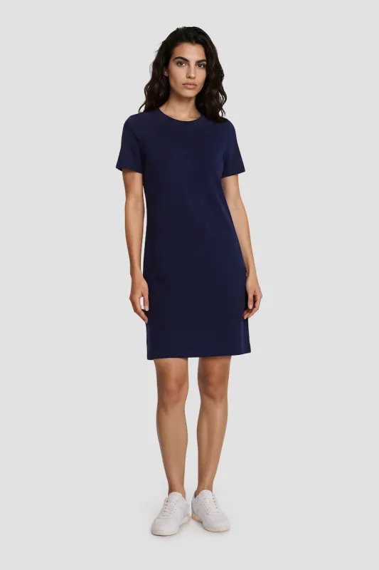 Short Sleeve Day Dress - Navy made by Fairweather