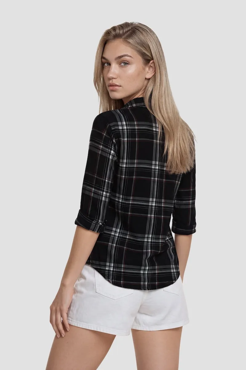 Plaid Button Up Shirt - Black sold by Fairweather product image thumbnail 2