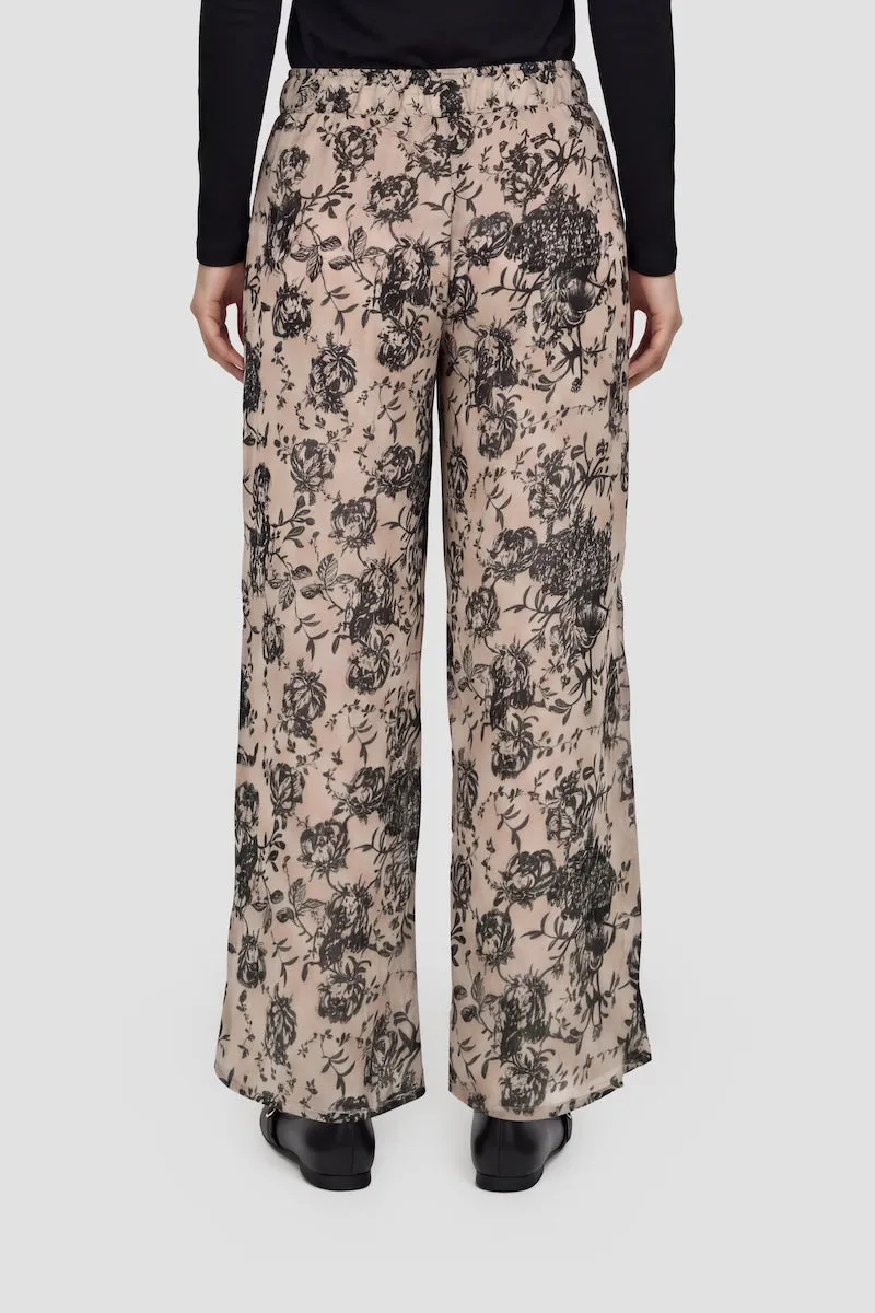 Flower Print Mesh Pants - Beige sold by Fairweather product image thumbnail 2