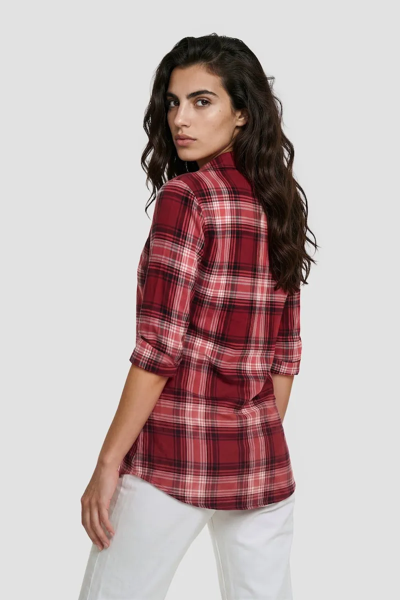 Plaid Button Up Shirt - Red sold by Fairweather product image thumbnail 2