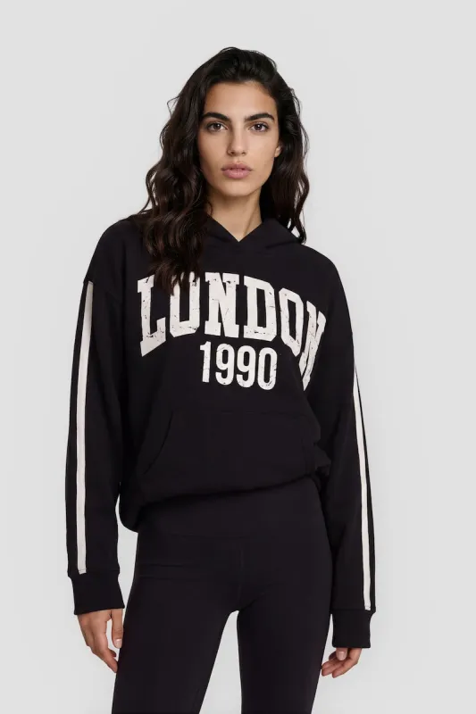 Long Sleeve London Hoodie - Black made by Fahrenheit