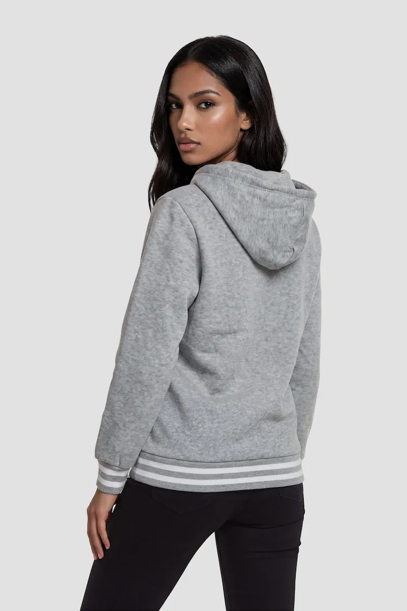 Zip Up Hoodie With Drawstrings - Grey sold by Fairweather product image thumbnail 2