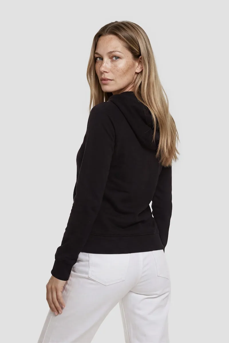 Long Sleeve Brooklyn Zip Up Hoodie - Black sold by Fairweather product image thumbnail 2