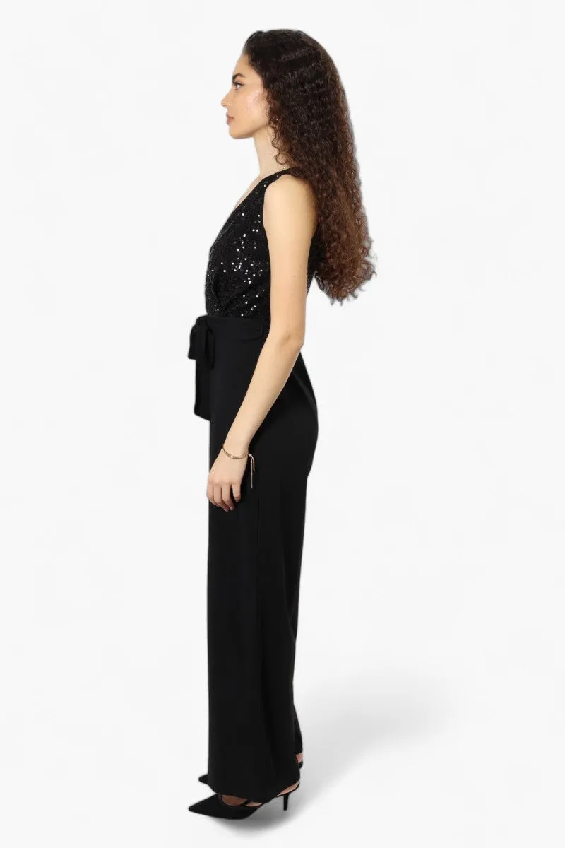 Limite Belted Sequin Top Jumpsuit - Black sold by Fairweather product image thumbnail 3