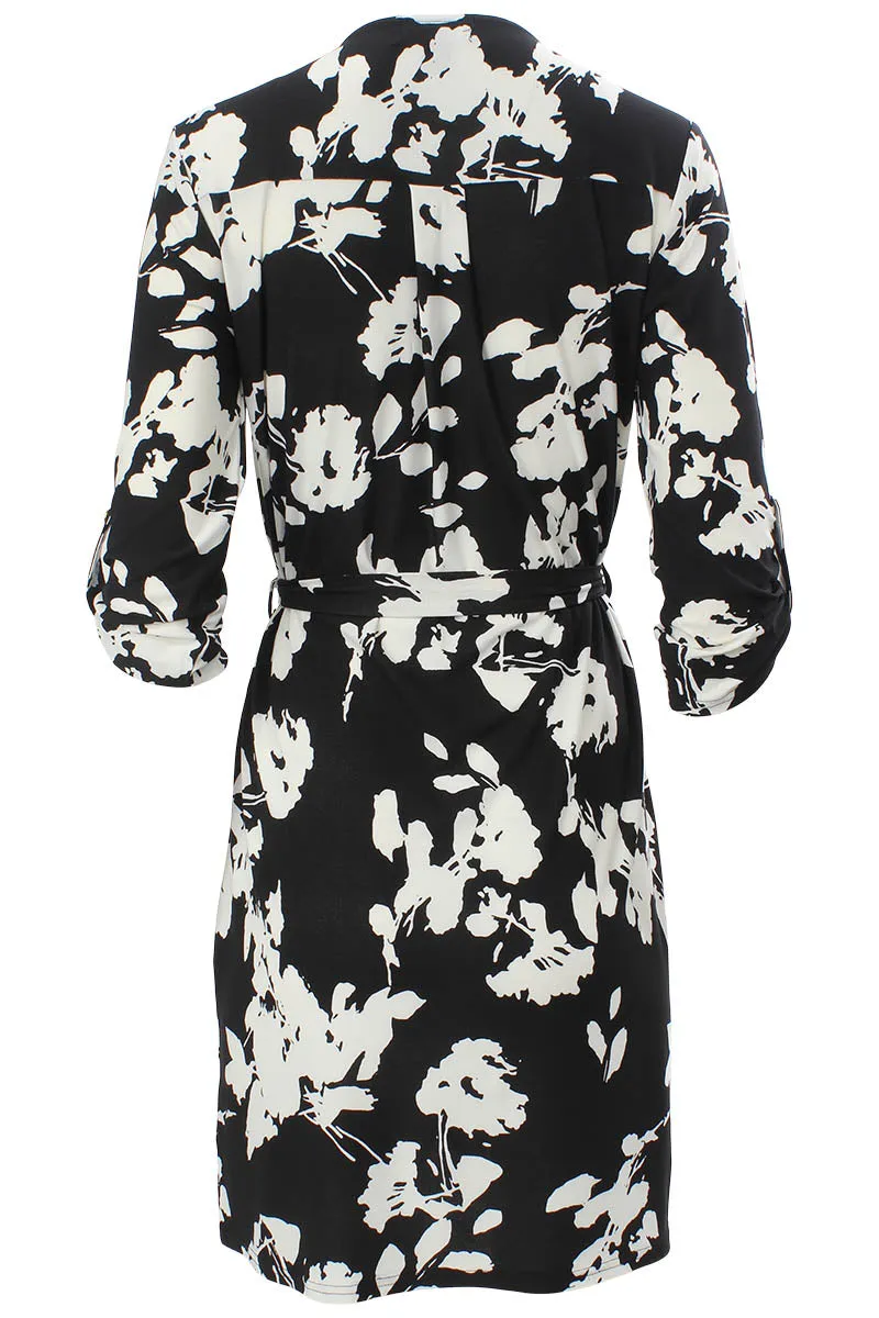 International INC Company Roll Up Sleeve Day Dress - Black sold by Fairweather product image thumbnail 3