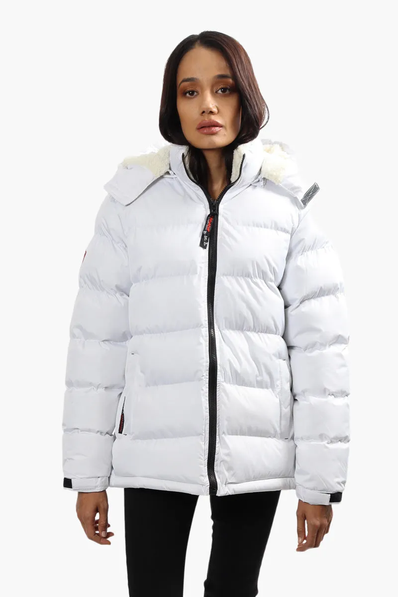 Canada Weather Gear Sherpa Collar Bomber Jacket - White sold by Fairweather