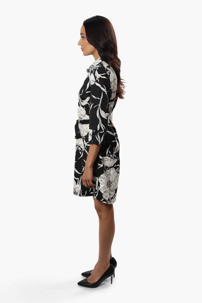 Beechers Brook Floral Belted Day Dress - Black sold by Fairweather product image thumbnail 3