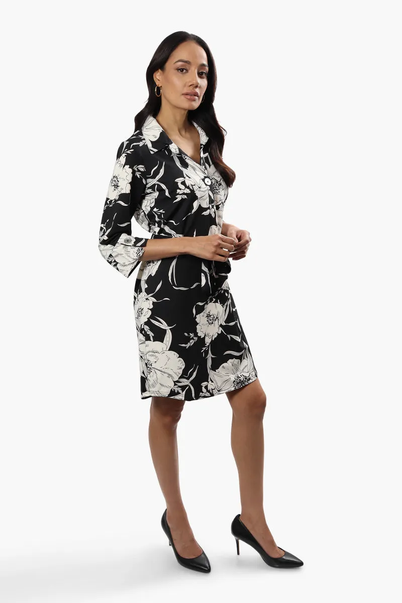 Beechers Brook Floral Belted Day Dress - Black sold by Fairweather product image thumbnail 2