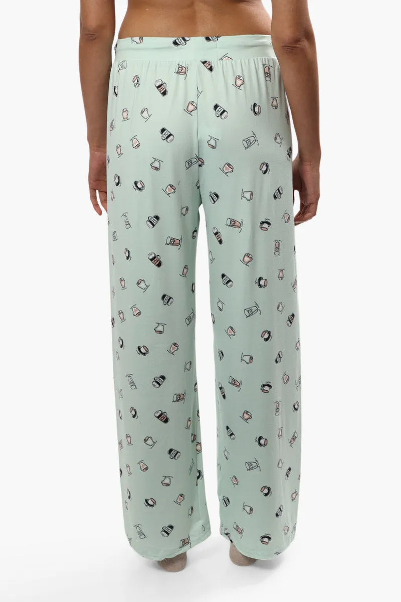 Cuddly Canuckies Coffee Print Pajama Pants - Mint sold by Fairweather product image thumbnail 4