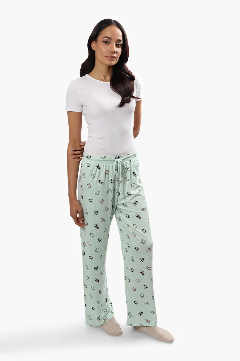 Cuddly Canuckies Coffee Print Pajama Pants - Mint sold by Fairweather product image thumbnail 2
