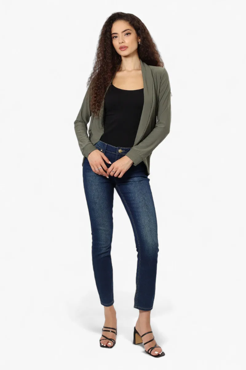 International INC Company Long Sleeve Open Wrap Cardigan - Olive sold by Fairweather product image thumbnail 2