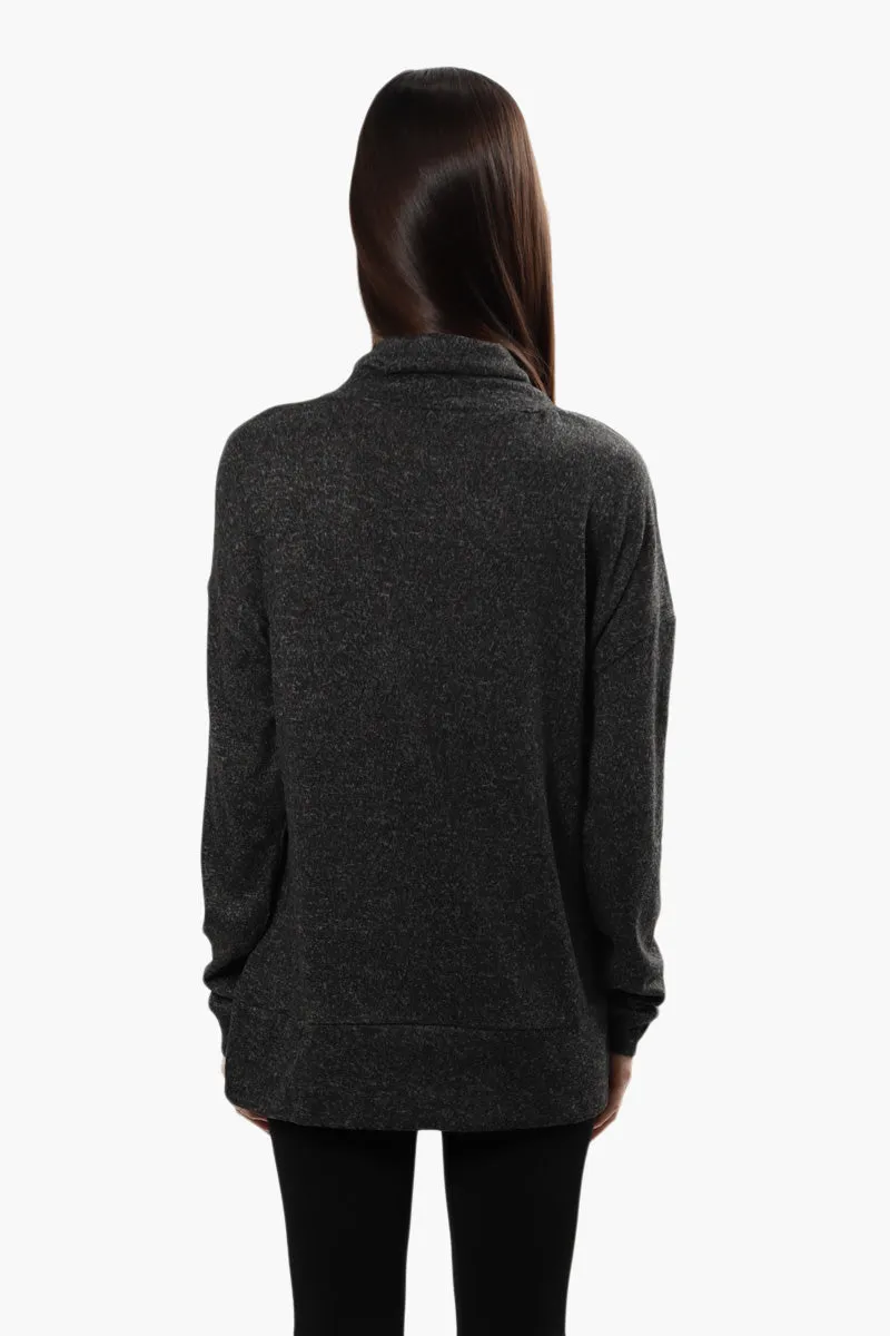 Runaway Bay Cowl Neck Long Sleeve Top - Black sold by Fairweather product image thumbnail 4
