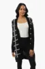 Canada Weather Gear Plaid Open Cardigan - Black sold by Fairweather