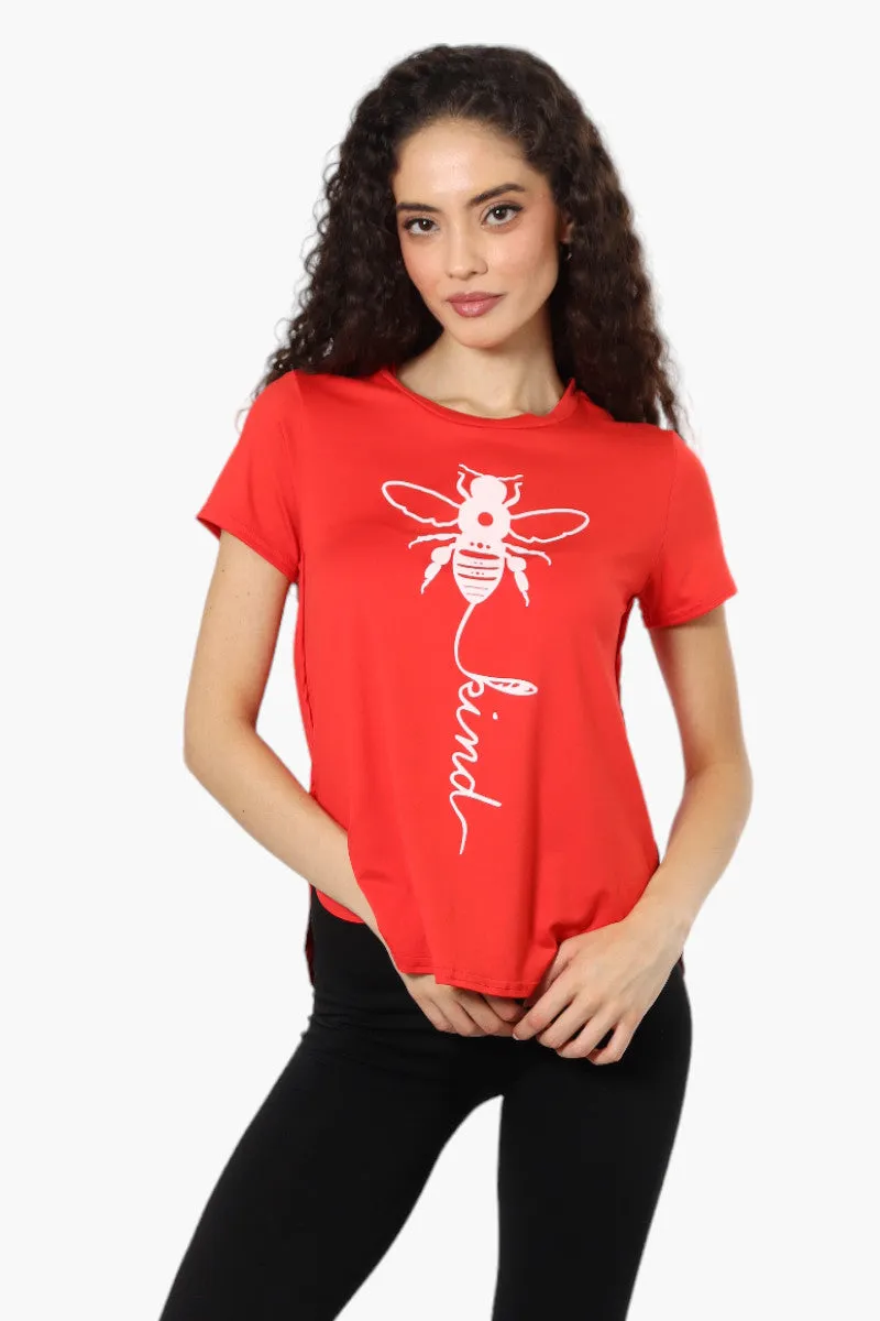 Magazine Be Kind Print Tee - Red sold by Fairweather