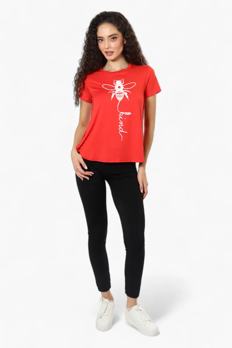 Magazine Be Kind Print Tee - Red sold by Fairweather product image thumbnail 2