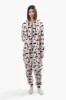Cuddly Canuckies Hooded Festive Print Onesie - White sold by Fairweather