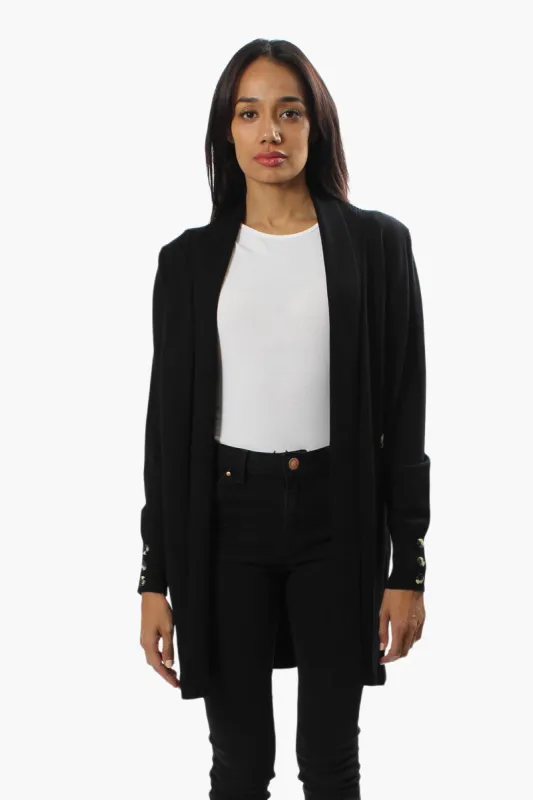 Beechers Brook Long Sleeve Open Cardigan - Black sold by Fairweather