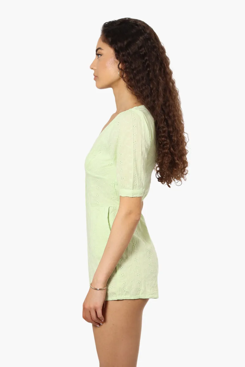 New Look Short Sleeve Button Down Romper - Yellow sold by Fairweather product image thumbnail 3