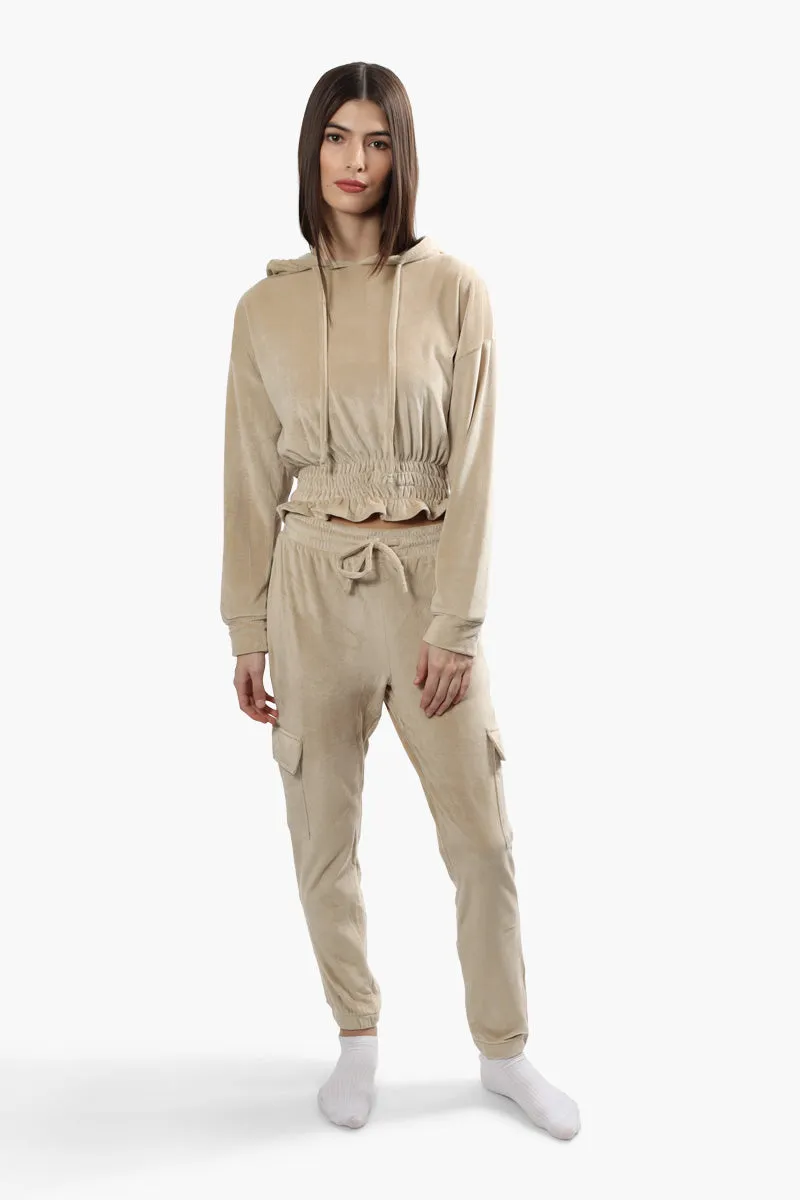 Mikk Cargo Waist Tie Joggers - Beige sold by Fairweather product image thumbnail 2