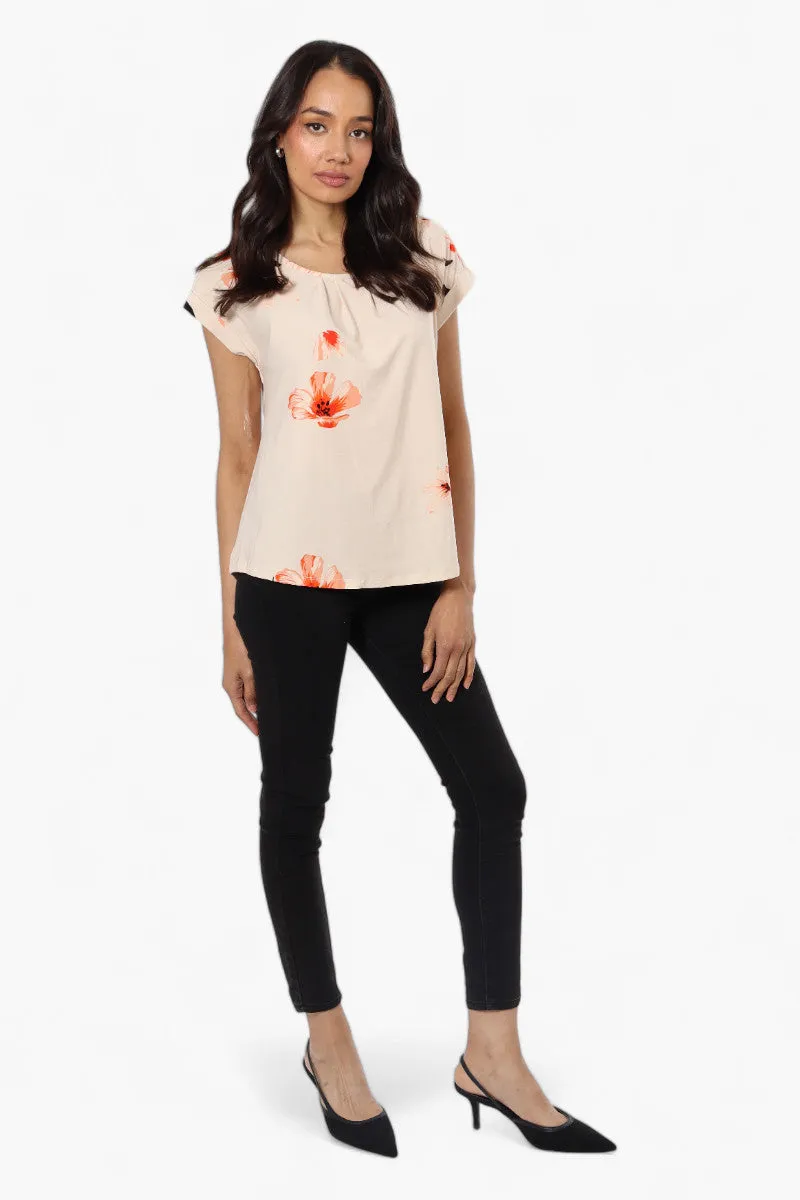 Beechers Brook Floral Cap Sleeve Blouse - Peach sold by Fairweather product image thumbnail 2