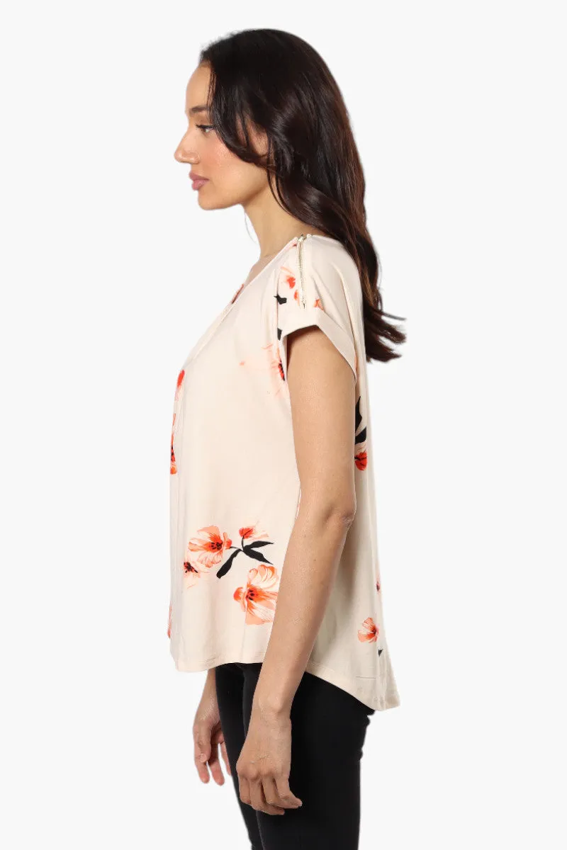 Beechers Brook Floral Cap Sleeve Blouse - Peach sold by Fairweather product image thumbnail 3