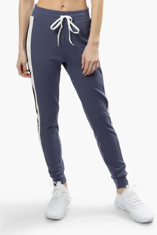 Fahrenheit Tie Waist Side Stripe Joggers - Purple sold by Fairweather