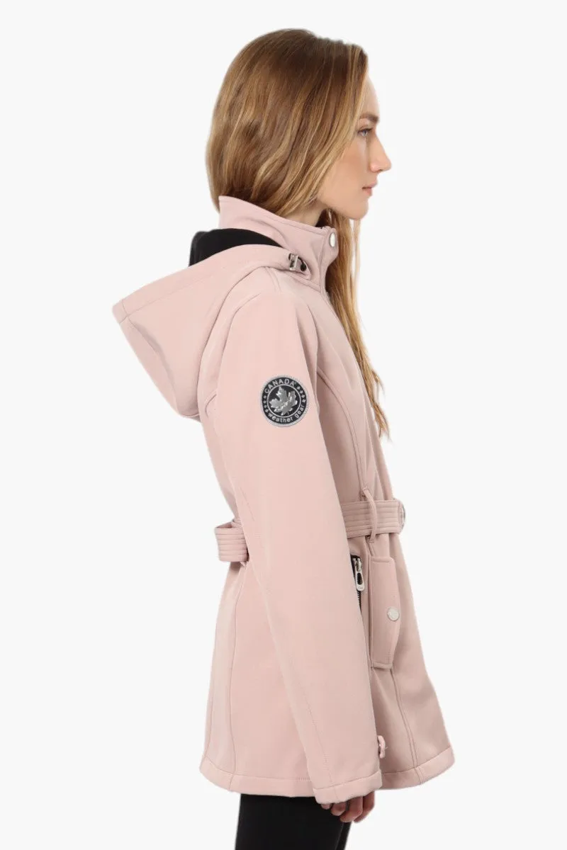 Canada Weather Gear Belted Front Button Lightweight Jacket - Pink sold by Fairweather product image thumbnail 3