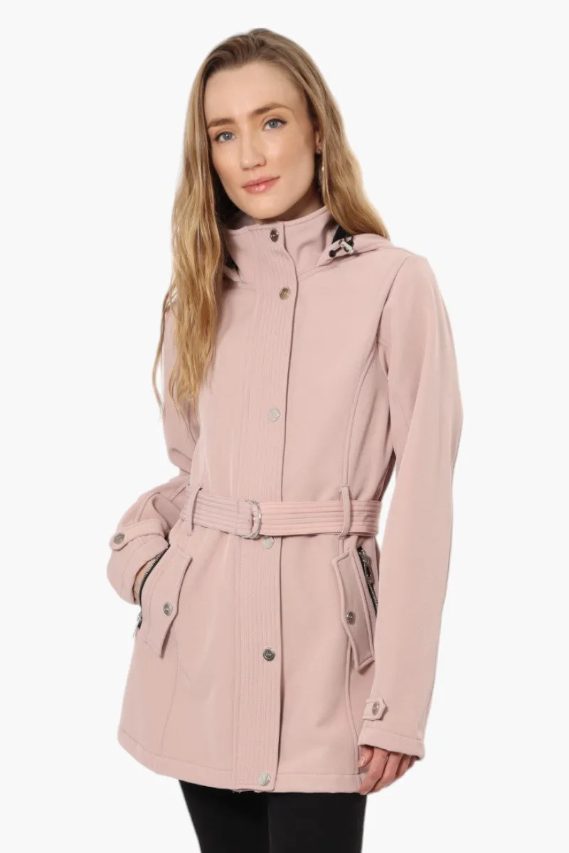 Canada Weather Gear Belted Front Button Lightweight Jacket - Pink sold by Fairweather