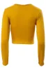 Solid Ruched Long Sleeve Top - Mustard sold by Fairweather