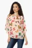 Limite Floral Flutter Necklace Blouse - Peach sold by Fairweather