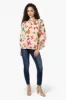 Limite Floral Flutter Necklace Blouse - Peach sold by Fairweather