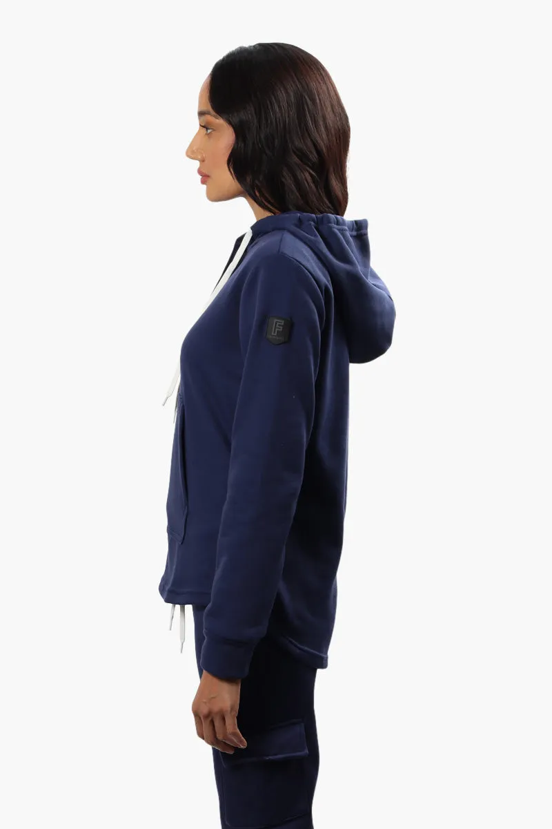 Fahrenheit Fleece Henley Hoodie - Navy sold by Fairweather product image thumbnail 3