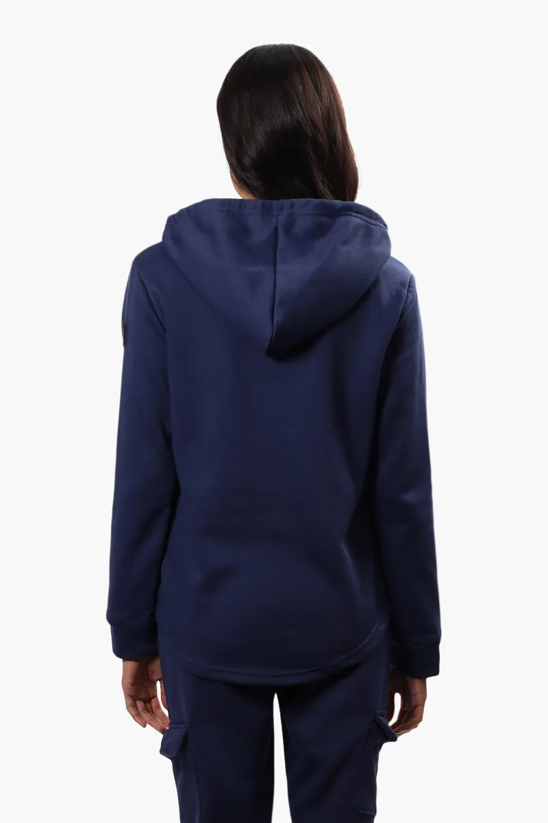 Fahrenheit Fleece Henley Hoodie - Navy sold by Fairweather product image thumbnail 4