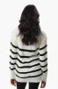 International INC Company Striped Front Zip Pullover Sweater - White sold by Fairweather