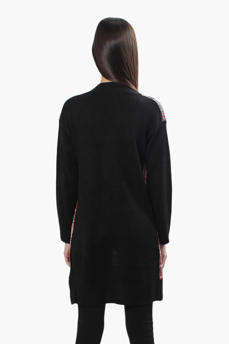 Canada Weather Gear Plaid Open Cardigan - Black sold by Fairweather product image thumbnail 4