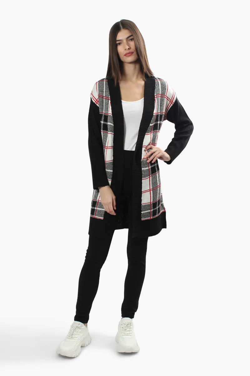 Canada Weather Gear Plaid Open Cardigan - Black sold by Fairweather product image thumbnail 2