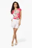 Impress Floral Cap Sleeve Tee - Pink sold by Fairweather