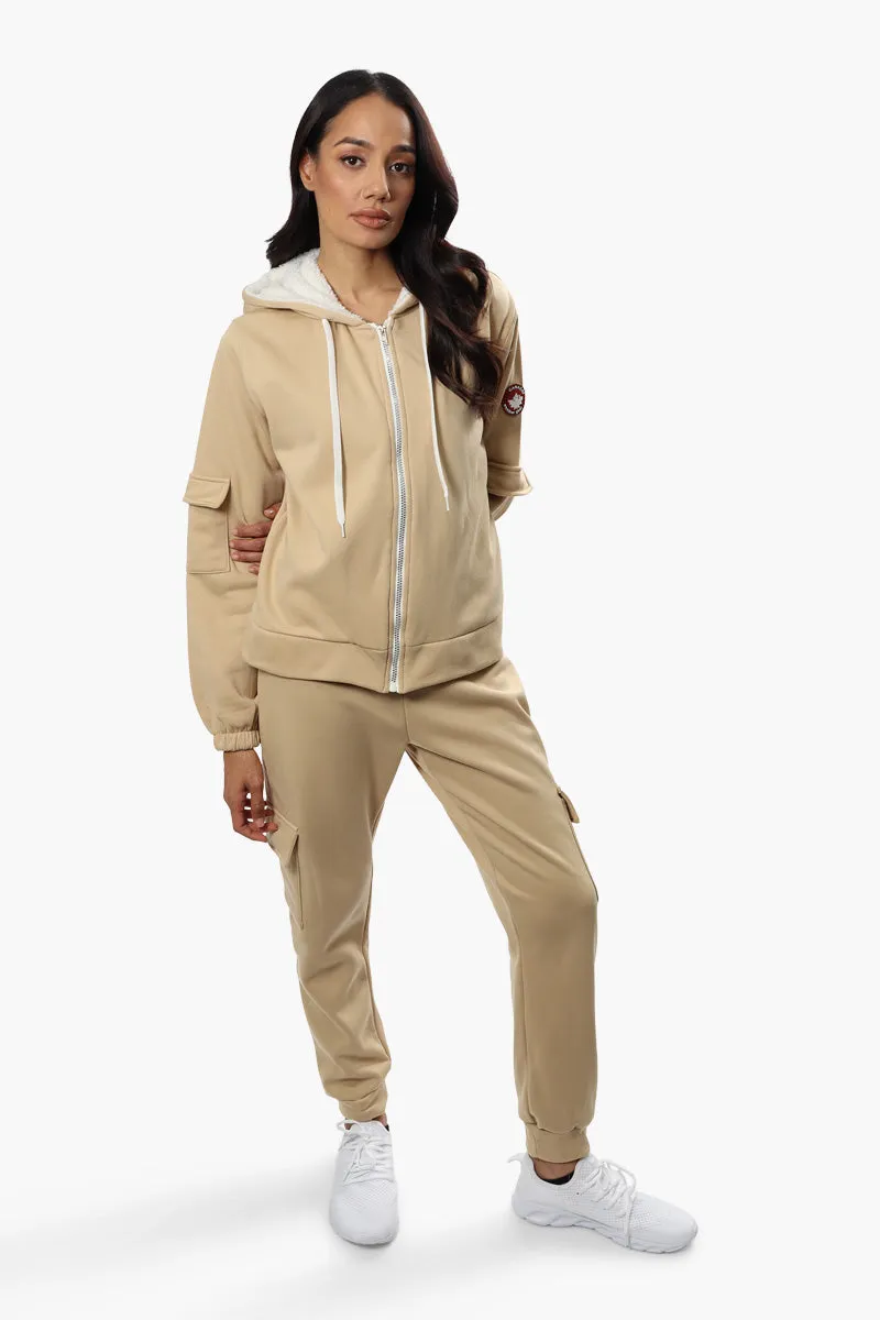 Canada Weather Gear Pocket Sleeve Sherpa Hoodie - Beige sold by Fairweather product image thumbnail 2