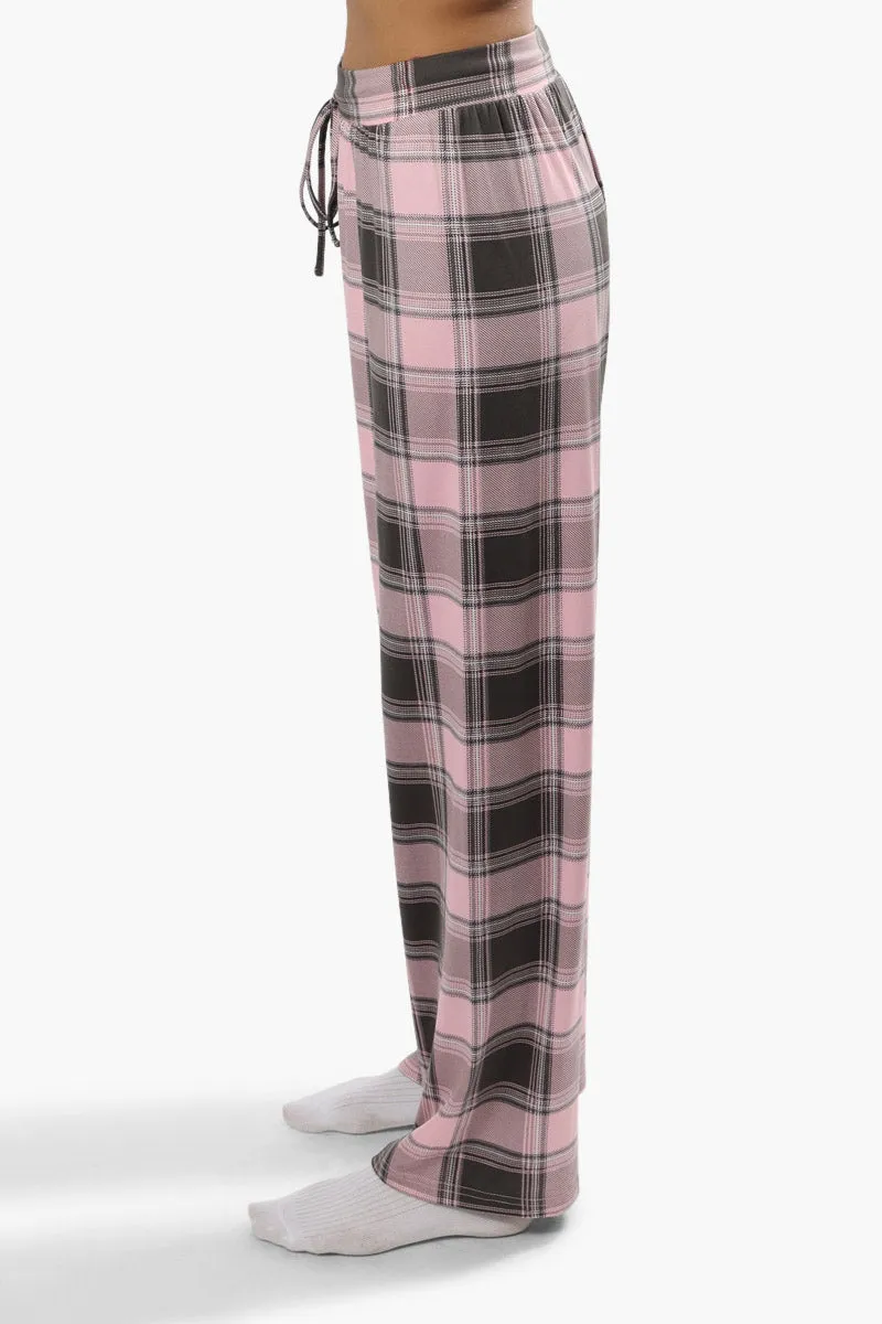 Cuddly Canuckies Plaid Print Pajama Pants - Pink sold by Fairweather product image thumbnail 2