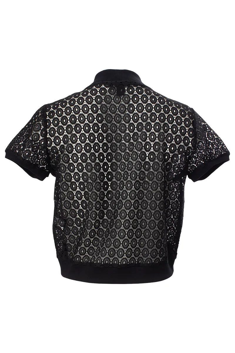 Impress Open Lace Shrug Cardigan - Black sold by Fairweather product image thumbnail 3