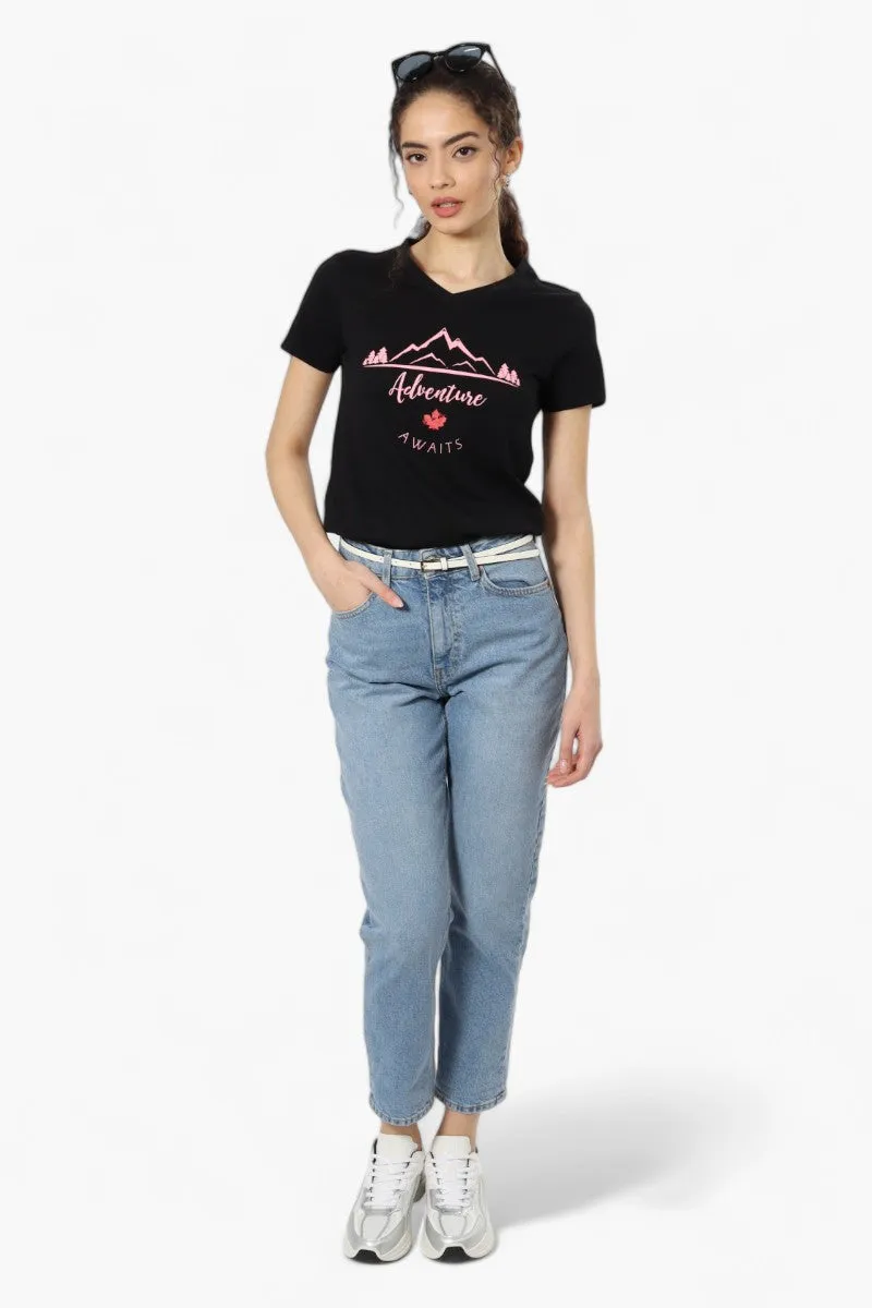 Canada Weather Gear Adventure Awaits V-Neck Tee - Black sold by Fairweather product image thumbnail 2